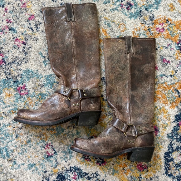 HOT Frye Boots Womens Boots Frye Harness 12R Boots Womens